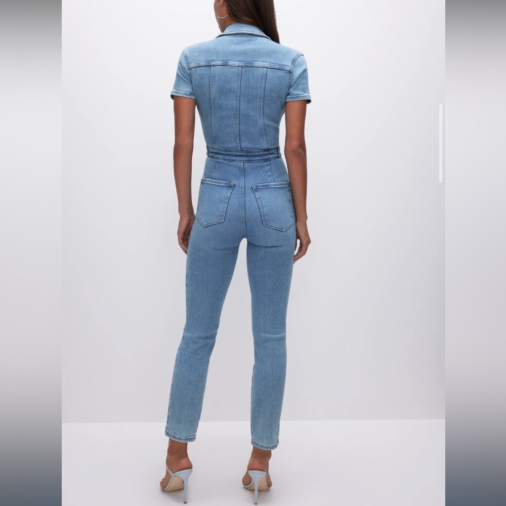 ๐ Good American Jumpsuit Denim Fit For Success Size Large - Picture 2 of 16